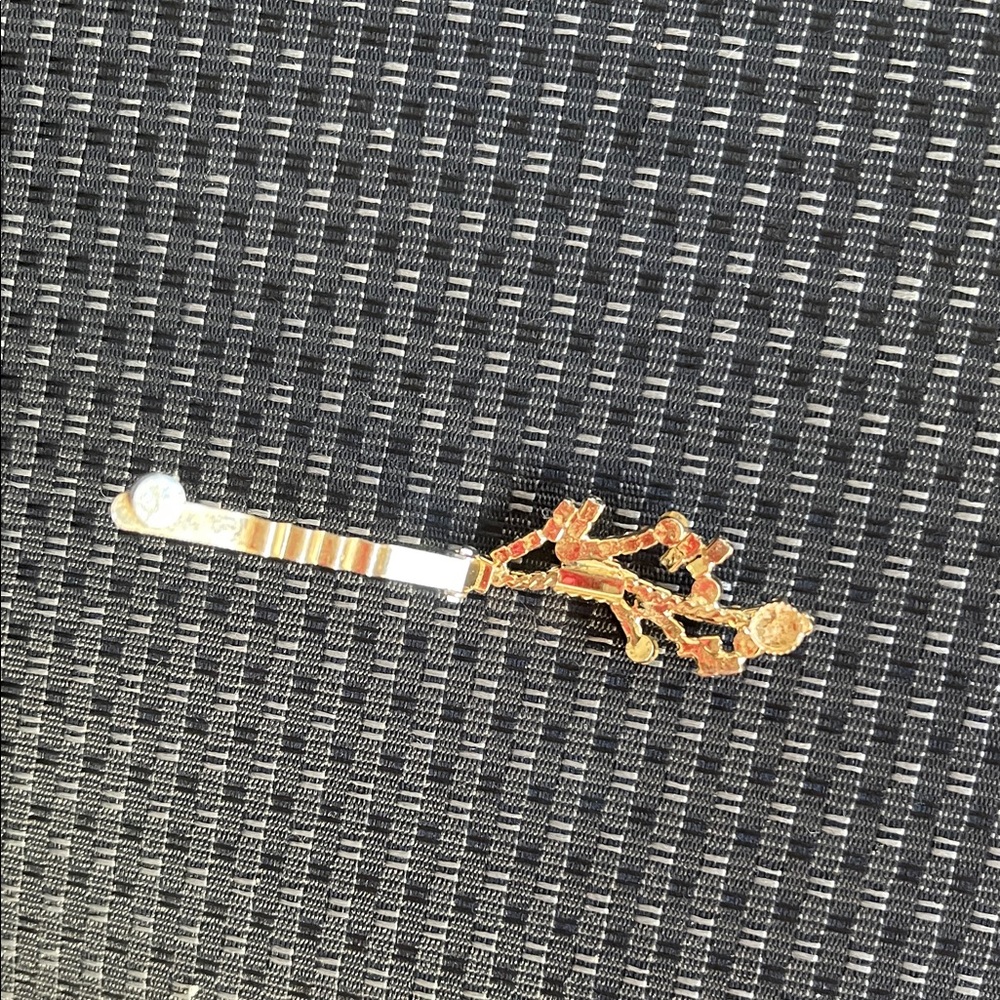 Gold Beaded Hair Clip magnetic closure - Picture 2 of 2